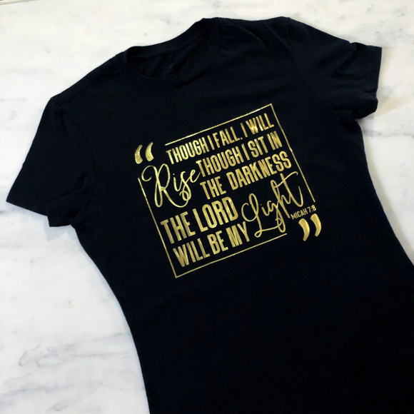 The Lord Will Be My Light Christian T Shirt - Picture 2 of 10
